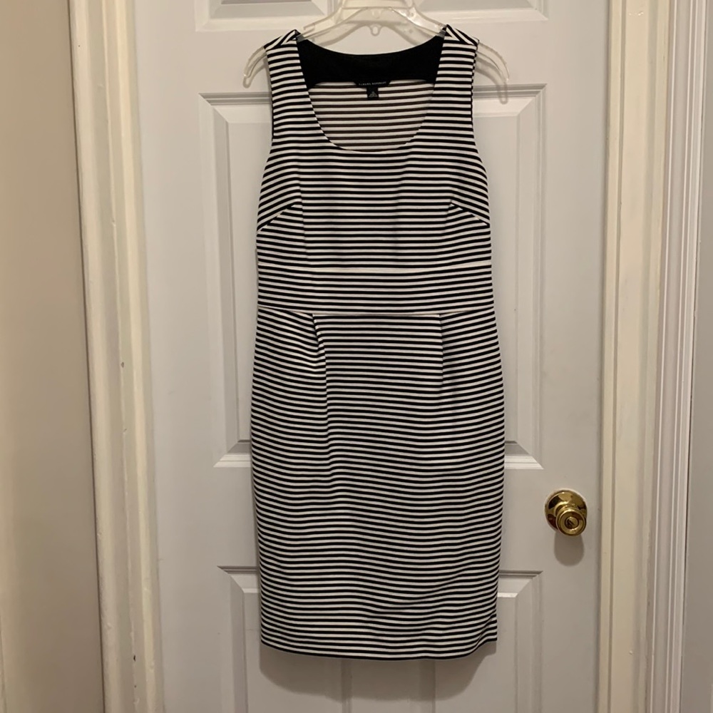 Banana Republic Black and White Striped Dress